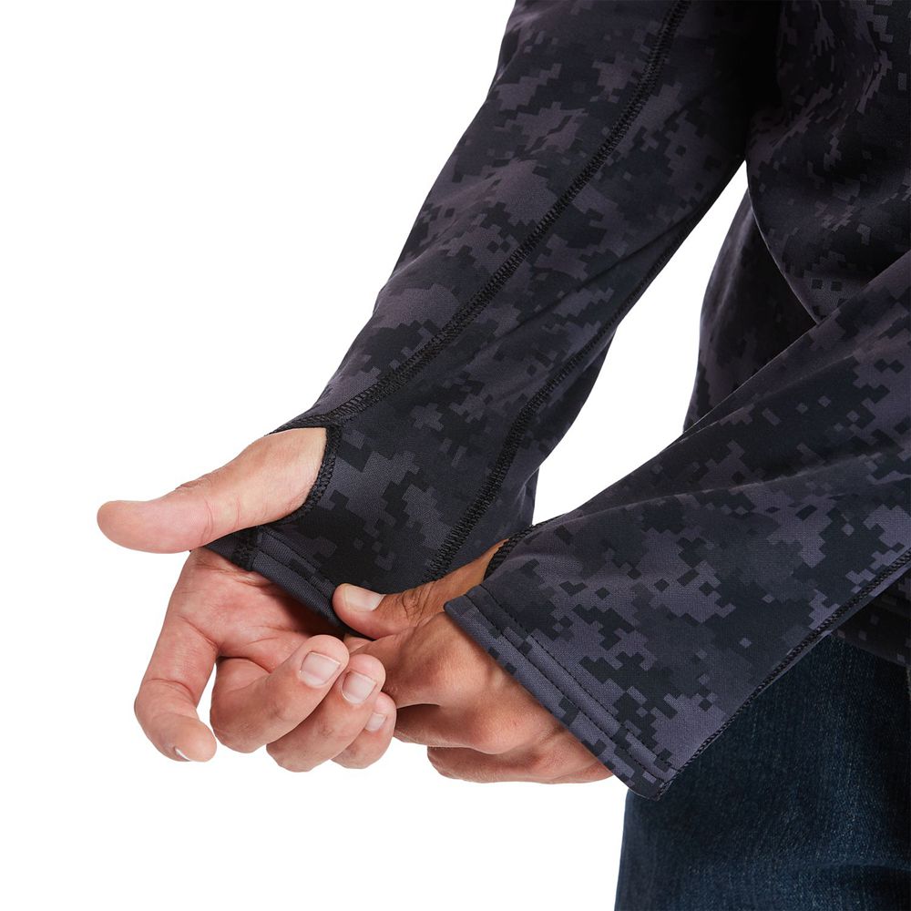 Moletom Masculino - Timberland Pro® Understory Quarter-Zip Fleece - PVIJR5416 - Pretas